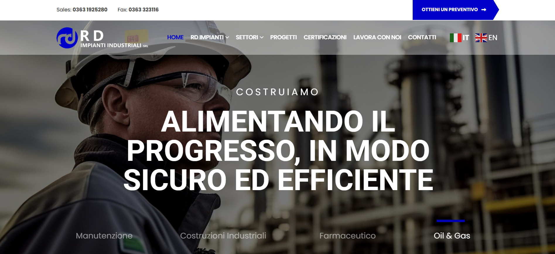 RD Impianti SRL – Corporate Business Website